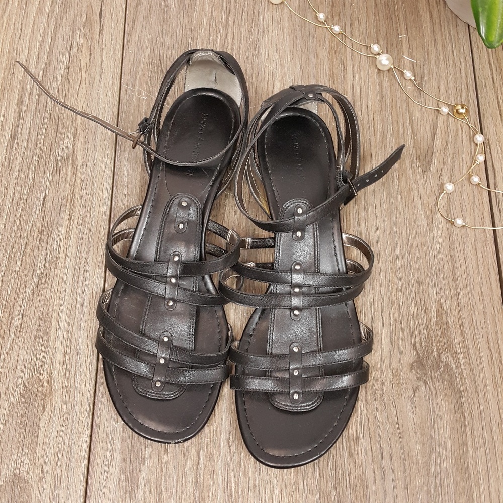 Enzo Aniolini leather and cork strappy sandals 10